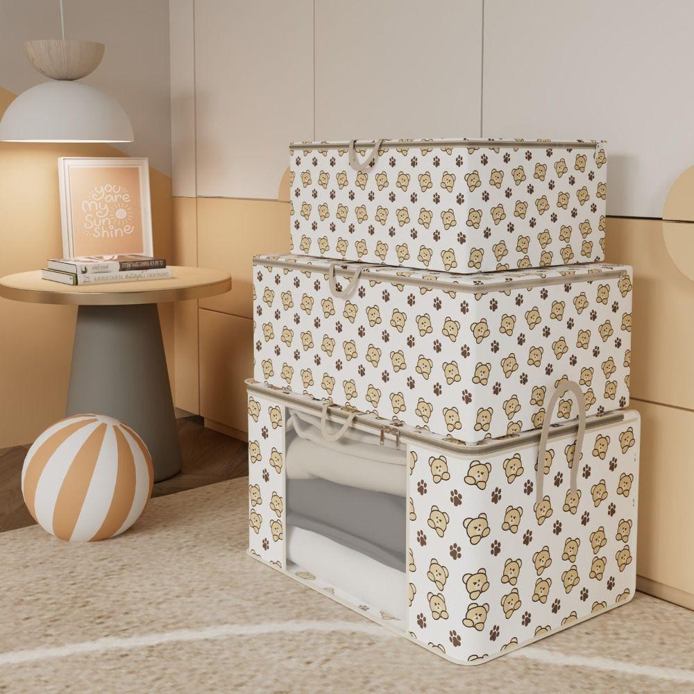 

Non-Woven Quilt Storage Bag Foldable Clothes Sorting Bag Practical Clothes Quilt Bins Home 50x35x20cm-C