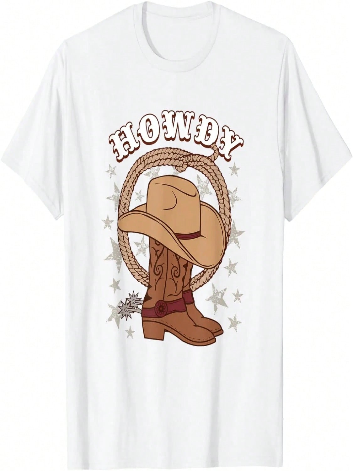 Howdy Cowboy Boots Hat Funny Rodeo Country Western Texas T-Shirt S разноцветный