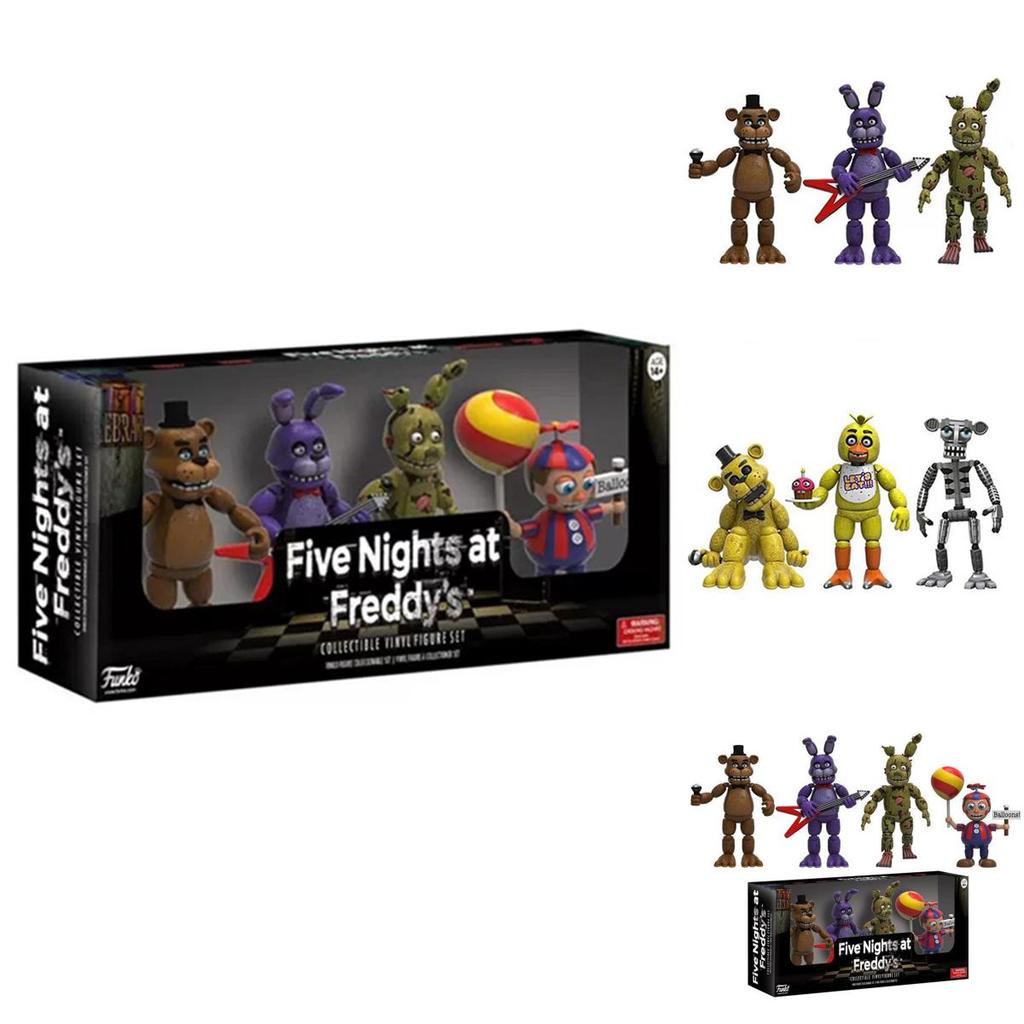 Úžasné 4ks Akční figurky Five Nights At Freddy's Pizza Simulator Pro Ultimátní sbírku