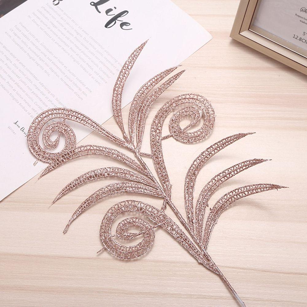 Wedding Home Glitter Glitter Leaves Christmas Tree Decor Artificial Flower Christmas Decorations