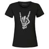 Skeleton Rock N' Roll Hands Women's T-Shirt Halloween Shirt