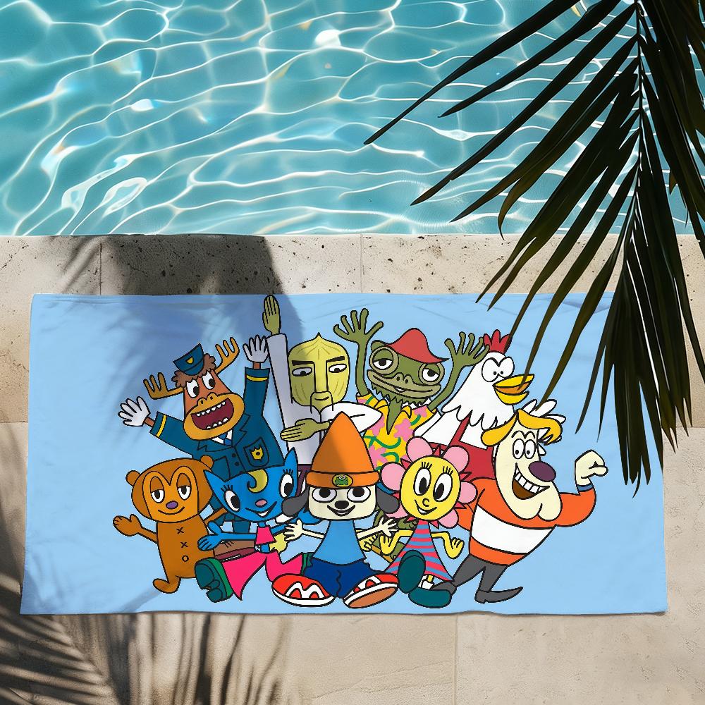 Music Game P-PaRappa the Rapper Towel Quick Drying Beach Towels Are Suitable For Swimming Pools Camping Yoga And The Gym