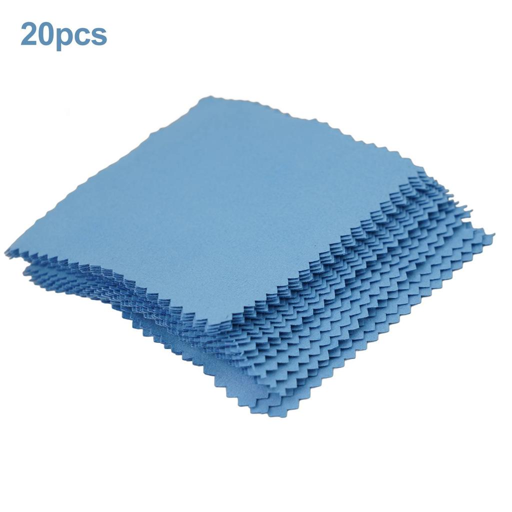 20PCS Cleaning Cloths Car Coating Lint-Free 10*10 Cm Blue Soft Shed-less Automotive