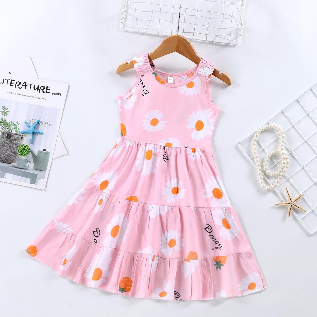 

Ночная рубашка и юбка на подтяжках для девочек из хлопка и шелка «Принцесса торт» 120 yards земляничный