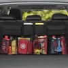 Large car organizer for the back of the rear seat in the trunk - black