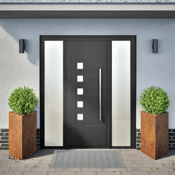 VidaXL Jardinières 2 pcs triangulaire 50x43x75 cm acier corten 851184