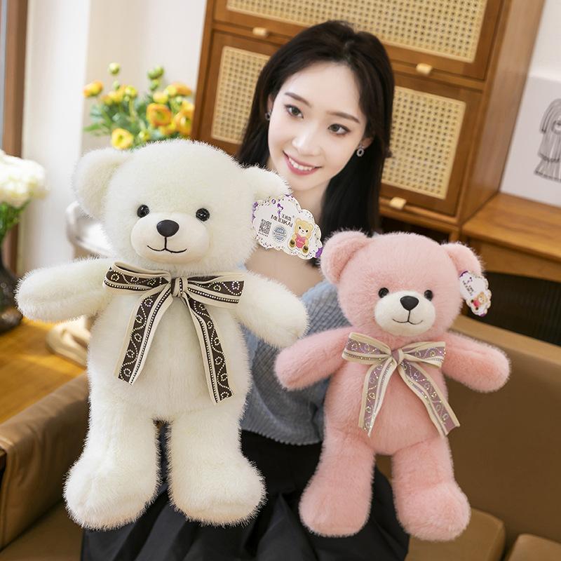 Bow Tie Bear Plush Toy Girl's Heart Companion Teddy Bear Birthday Gift Hug Bear