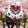1PC Rose Heart Umbrella-8-Rib Reinforced Portable Folding Travel Suitable for All Seasons Outdoor Daily Use Is an Ideal Choice  -K0346