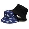 Spring and Summer Polyester Cartoon Print Bucket Hat Fisherman Hat Outdoor Travel Sun Cap for Men and Women 237