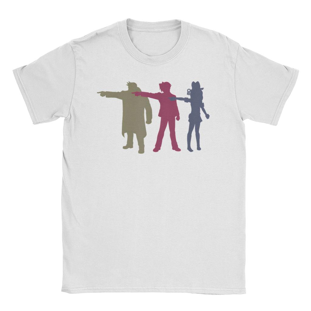 Ace Attorney Videospiel Phoenix Wright T-Shirts für Männer Frauen Vintage Reines Baumwoll-T-Shirt O-Ausschnitt Kurzarm T-Shirts Tops