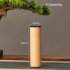 Retro Cowhide Paper Tea Can: Green & White Tea Storage Box