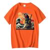 Men's High Quality T-shirt 100% Cotton Anime Knife Cat Print Loose Summer Short Sleeve Men T Shirt Male T-shirt Tops Tees