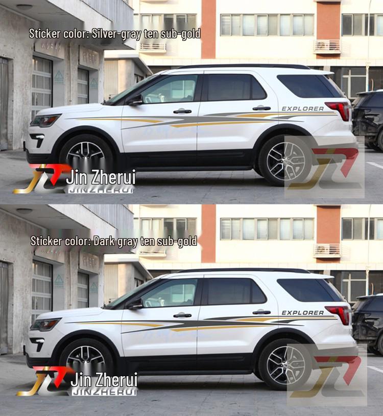 Ford Explorer Body Stripes: Custom Waistline Decal Stickers for Car Personalization