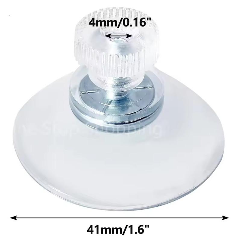 10/20pcs 41mm Clear Suction Cups PVC Vacuum Suction Cup Holder Plastic Suction Cups with Screws for Bathroom Kitchens Offices
