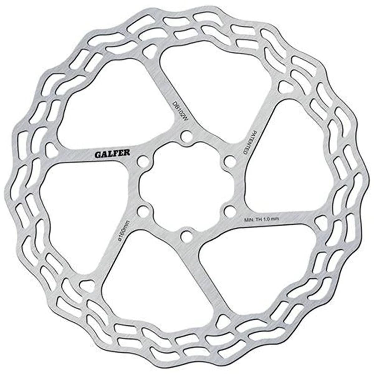 

GALFER BRAKING SYSTEMS Disc Rotor DB102W DISC WAVE ROAD/GRAVEL (6-Bolt) 160/1.8mm