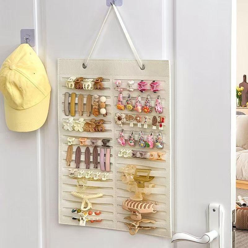 Large Capacity Hair Bows Organizer Wall Headband Holder Hair Clip Storage Hanger Jewelry And Accessory Storage Hanging Bag