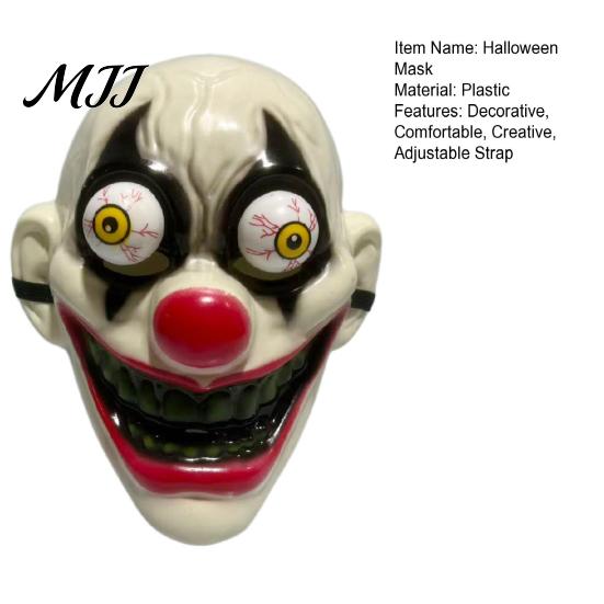 Thriller Full Face Mask for Party Halloween Horror with Protruding Bloodshot Eyeballs, Scary Hard Shell Adult Cosplay Costume Parties And Haunted