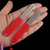 1pcs Portable Fishing Hook Sharpener High Strength Wear-Resistant Fine Grinding Tool Double Grooves Grinder Accessories