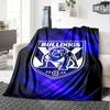 Canterbury Bulldogs Print Flannel Blanket High Quality Warm Comfortable Cover for All Seasons Perfect for Gifts Home Decor
