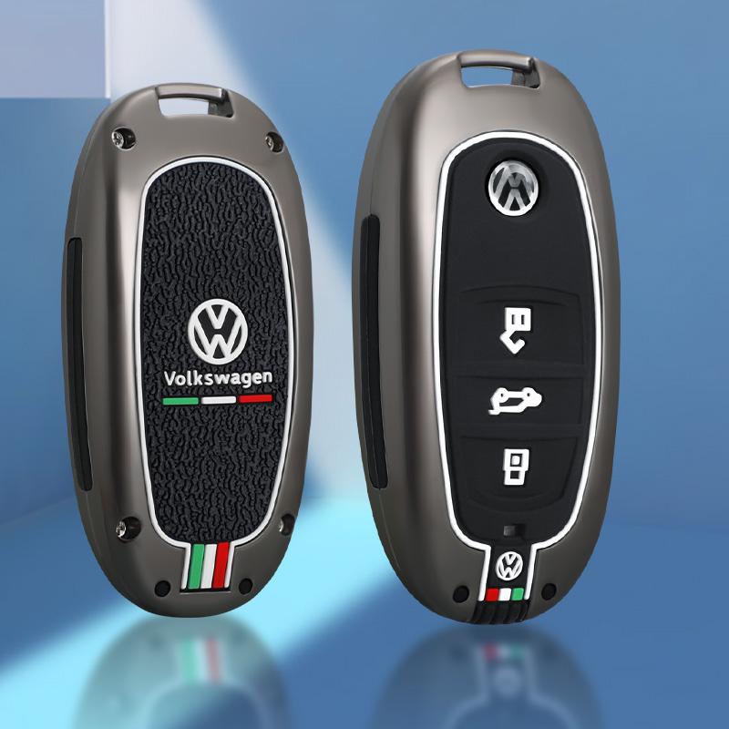 For VW Zinc Alloy Car Smart Key Case Cover Protection Shell For VW Volkswagen Touareg 2017 2018 2019 2020 2021 Auto Keyless Ac