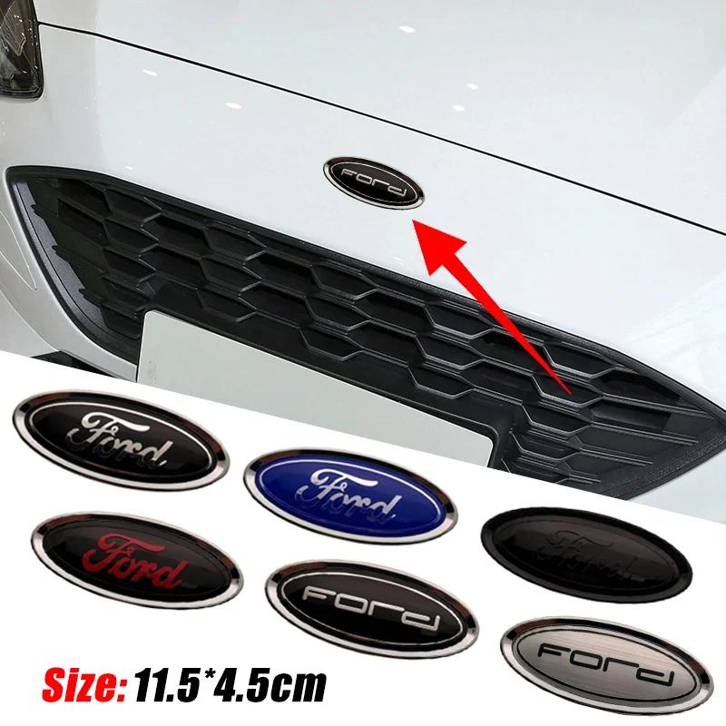 Ford Car Emblem Badge Sticker 11.5x4.5CM | Front Hood & Rear Trunk Tailgate | For Fiesta Ranger Mondeo Focus Escape Kuga Edge GMSBD1