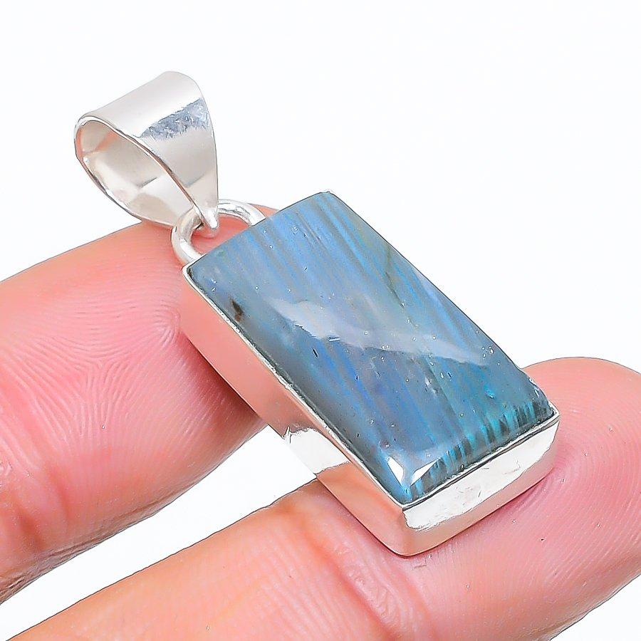 

Labradorite Gemstone Handmade 925 Sterling Silver Jewelry Pendant 1.38 SU-10924