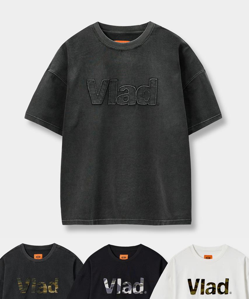 Dimiteulibeullaeg Vlad Cut-Off Applique Short Sleeve T-Shirt_4 Color