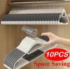 11Pcs Set of Non-slip Hangers Sturdy and Durable Rotating Hook Hangers Laundry Bathroom & Bedroom Clothes Hangers Organization