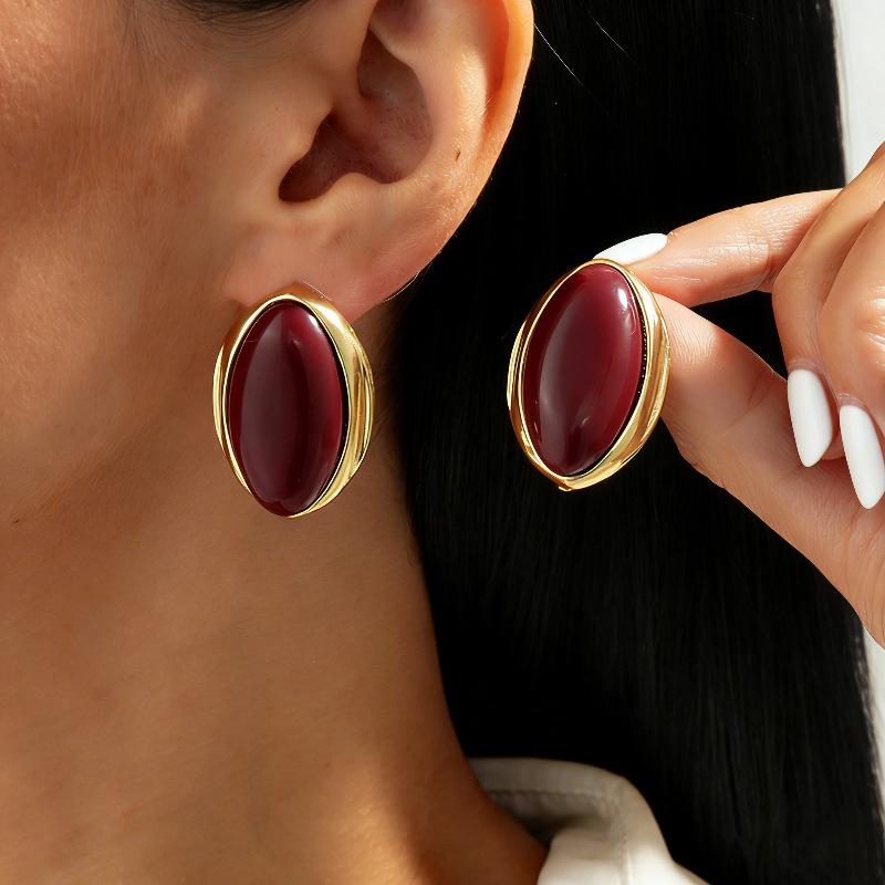 Персонализированные крупные геометрические круглые серьги - модные, универсальные украшения для ночного клуба