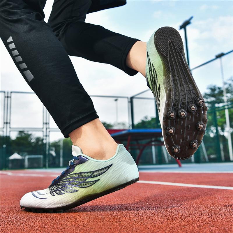 Women's  Track Field Spiked Shoes Men's Professional Training Sneakers Anti-slip Sprint Race Running Spiked Sports Shoes
