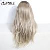 Noble Synthetic Lace Front Wig 26" Straight Ombre Lace Wig  Cosplay White Wig Blonde Wigs For Women Lace Wig Synthetic Lace Wig
