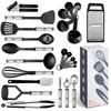 24 Piece Kitchen Utensil Set Non-Stick Nylon Stainless Steel Heat Resistant Cooking Tools Dishwasher Safe Kitchen Gadgets