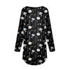 Women's Loose Round Neck Print Long Sleeve T-Shirt Top Pullover