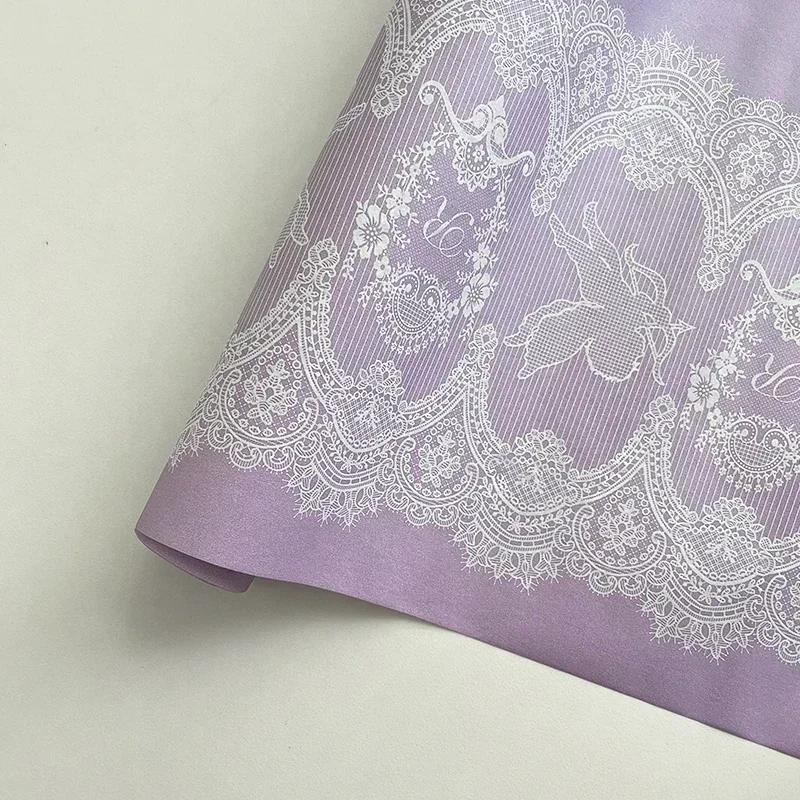 53cmX6yards Love God 3D Lace Art Paper Flower Bouquet Colorful Printed Floral Page Handmade Floral Gift Packaging Material Cover