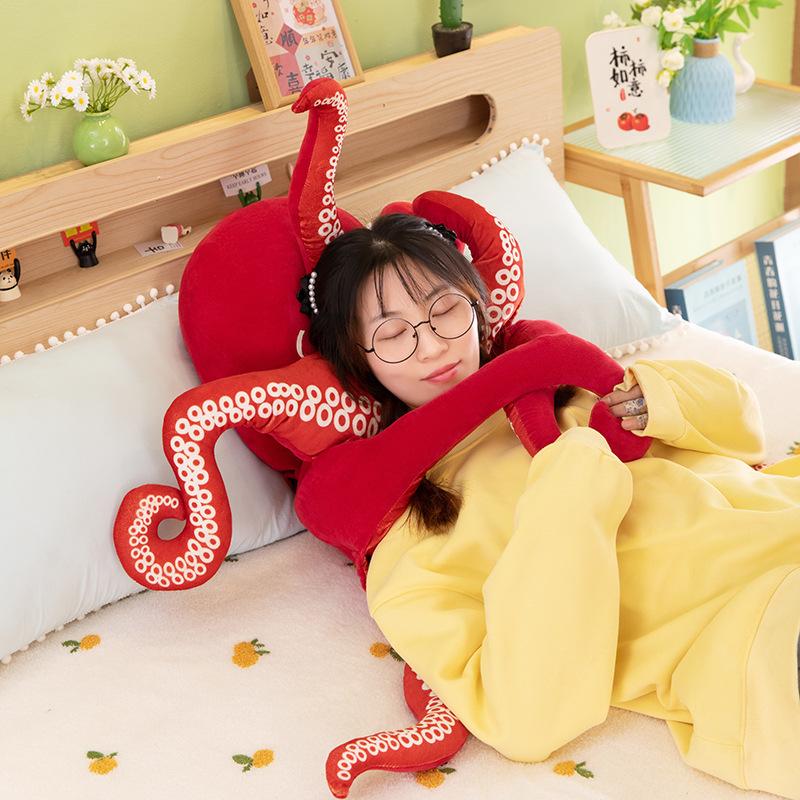 Simulated big octopus doll plush toy marine animal red octopus doll girl ragdoll doll