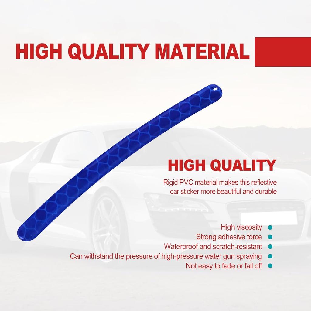 20 PCS Anti Scratch Reflective Stickers, Car Wheel Decorative Stripe Stickers, Car Motorcycle Night Safety Warning Decorative Stickers Suitable for