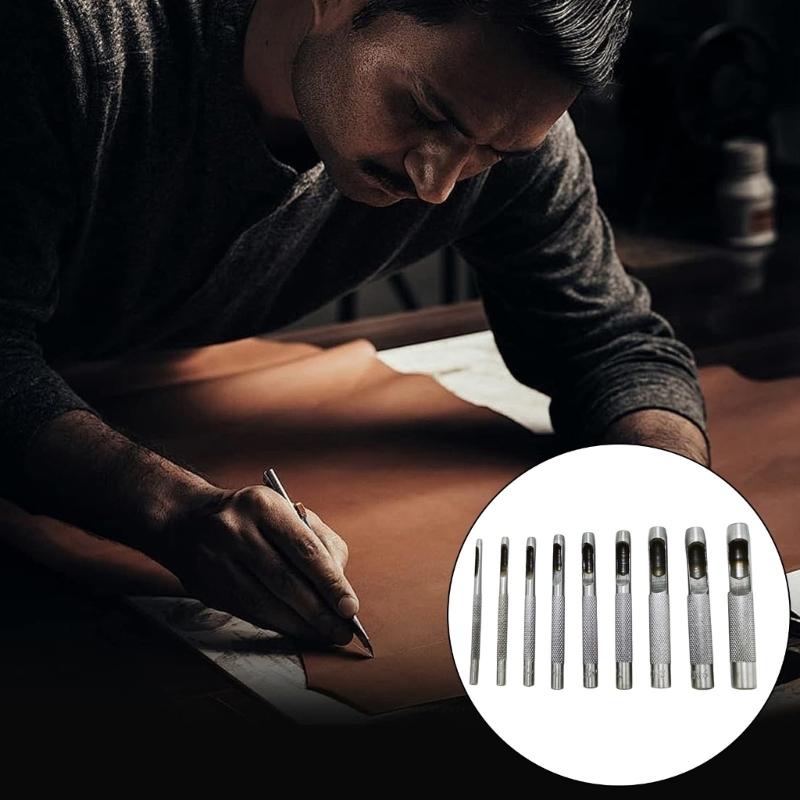 Heavy Gauge Alloy Punch Rod Punching Drill Hollow Cores Design Hole Punch For Flawlessly Leather Craft Hole Creation