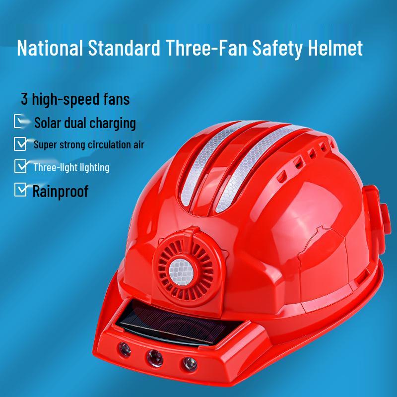 

Solar-Powered Cooling Safety Helmet with Fan & Sun Protection