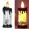 Halloween Snow Globe Candles Light LED Terrorist Decoration Electronic Candle Lamp for Party HolidayDancing Skeleton