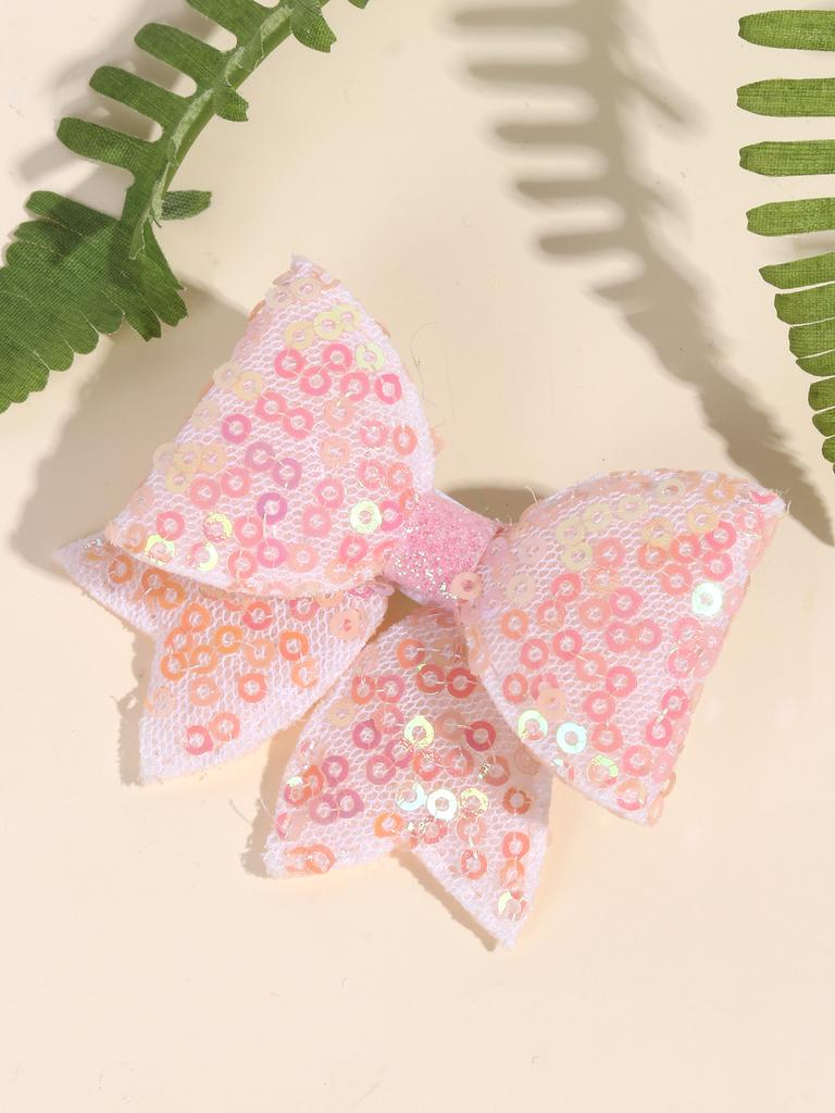 2pcs Sequin Girls Hair Bows,Shining Mesh Bow Hair Clips for Kids,Exquisite Hairpins with Tail,Kids Glitter Hair Clips Headwear