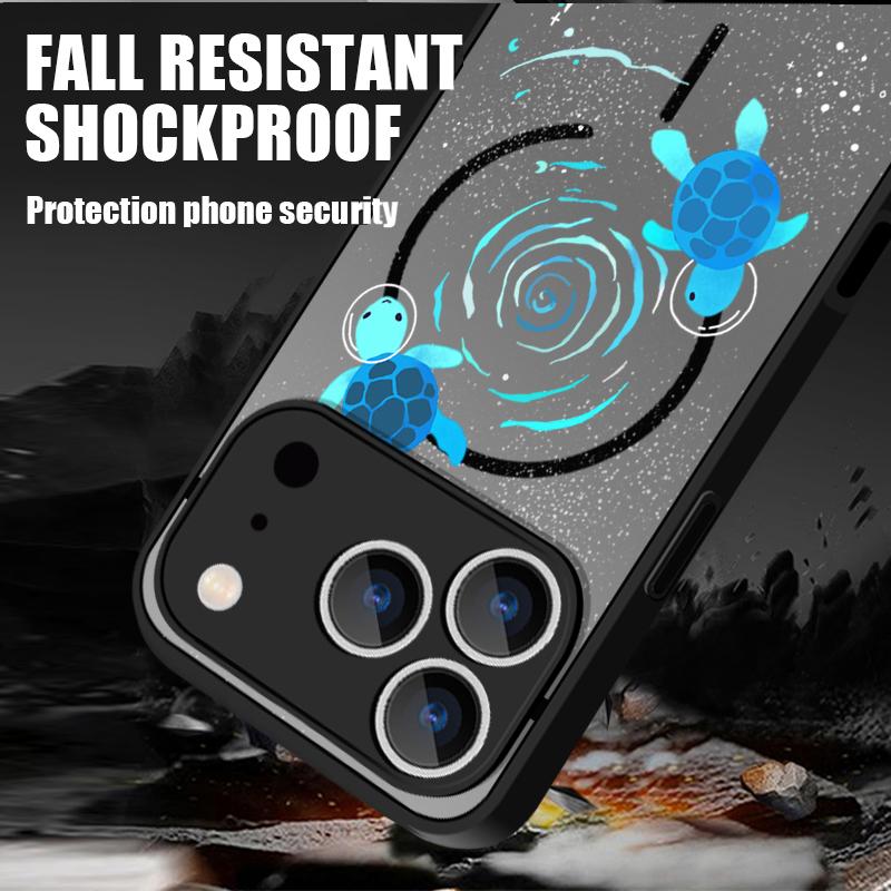 For iPhone 17 Pro Max Case Sea Turtle Conch Whale Pattern Magnetic For Magsafe Slim Matte Cover For iPhone 16 Pro Max 15 14 13 16E Air