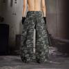 American Street Camo Wide Leg Jeans Loose Fit Casual Dance Pants Men Women