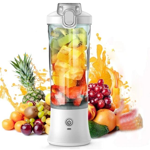 Household Fruit Juicer Portable Electric Juicer Blender USB Rechargeable Fruit Mixer 600ML Fruit Juicer Multi-functional Blender