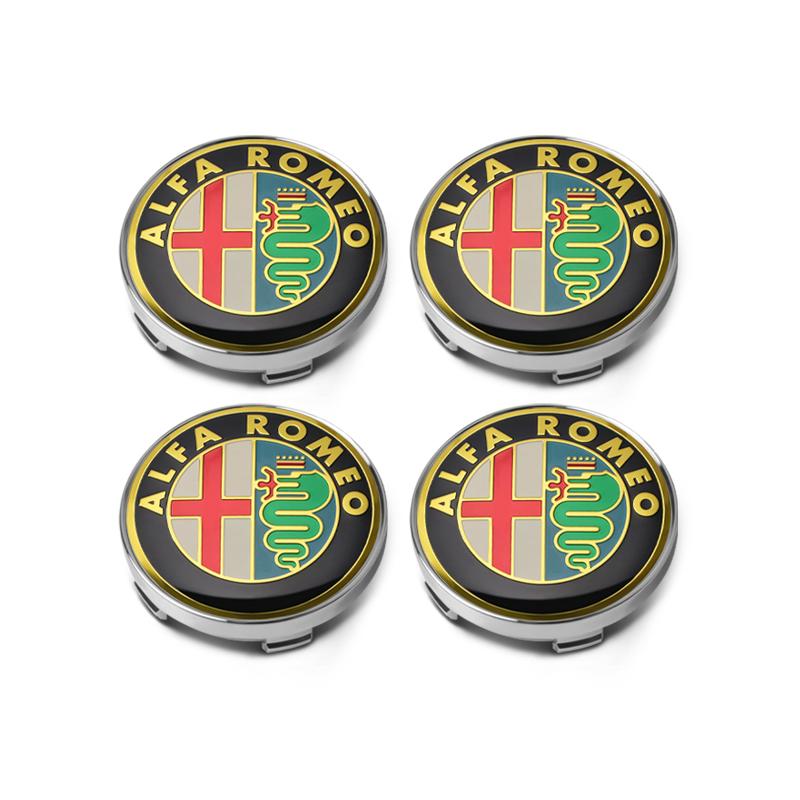 

For Alfa Romeo 2026 Hot Sticker 4pcs 60mm Car Styling Wheel Center Cap Hub Covers Badge Accessories For Alfa Romeo Giulia Stelvi