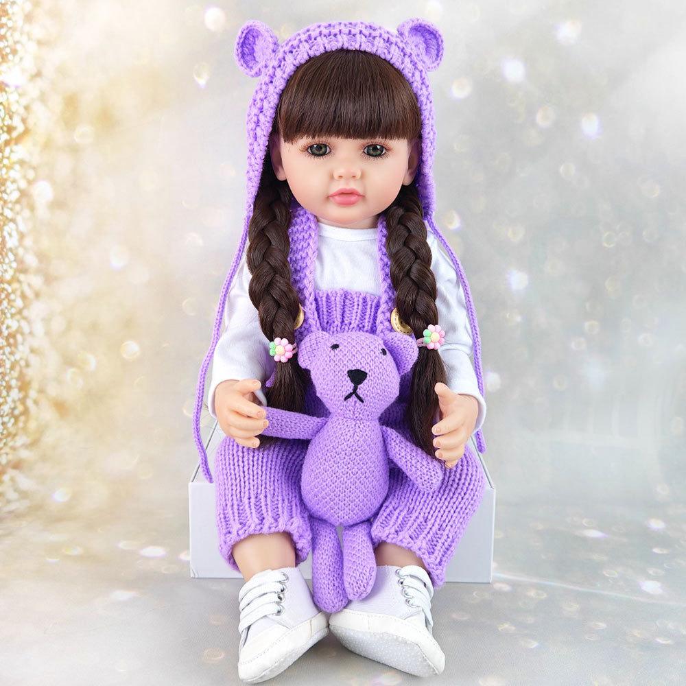 55cm Full Vinyl Baby Doll - Children's Day Gift, Reborn Companion & Bath Toy.