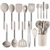 Ruiming 14-Piece Non-Stick Silicone Kitchen Utensil Set with Stainless Steel Handles