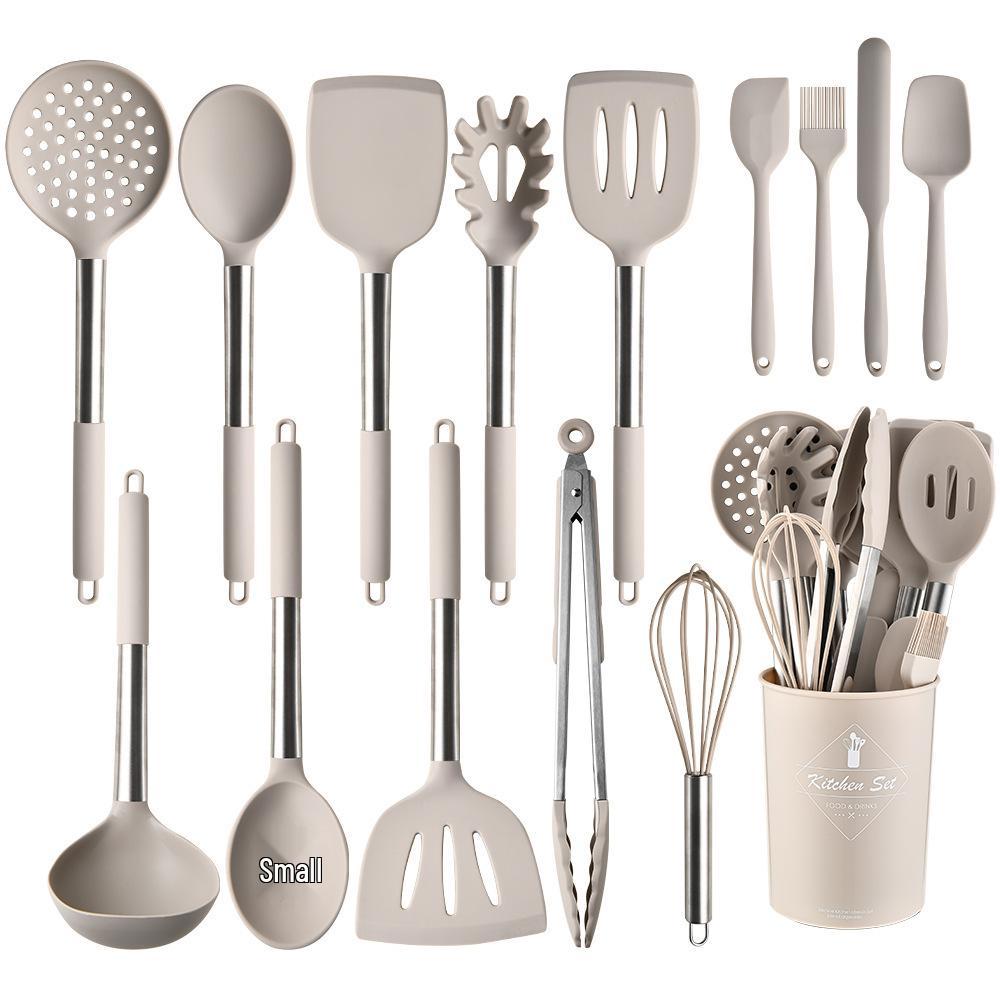 Ruiming 14-Piece Non-Stick Silicone Kitchen Utensil Set with Stainless Steel Handles