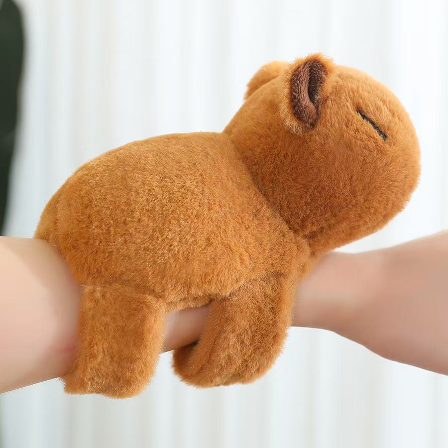 20cm Simulation New Capibala Wristband Stuffed Plush Toy Cartoon Anime Cute Pillow Cushion Children's Birthday Gift Fun Doll