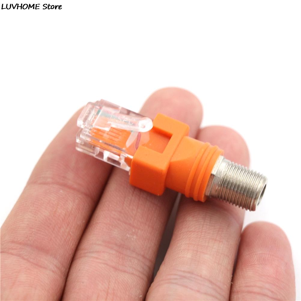 RF Female To RJ45 Male Coaxial Barrel Coupler Adapter Coax Adapter, RJ45 To RF Connector BNC F-Type Connector