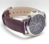 SEIKO Chronograph Watch with Genuine Leather Officially Distributed in Japan by Seiko Strap, Black, SND309P1/BR